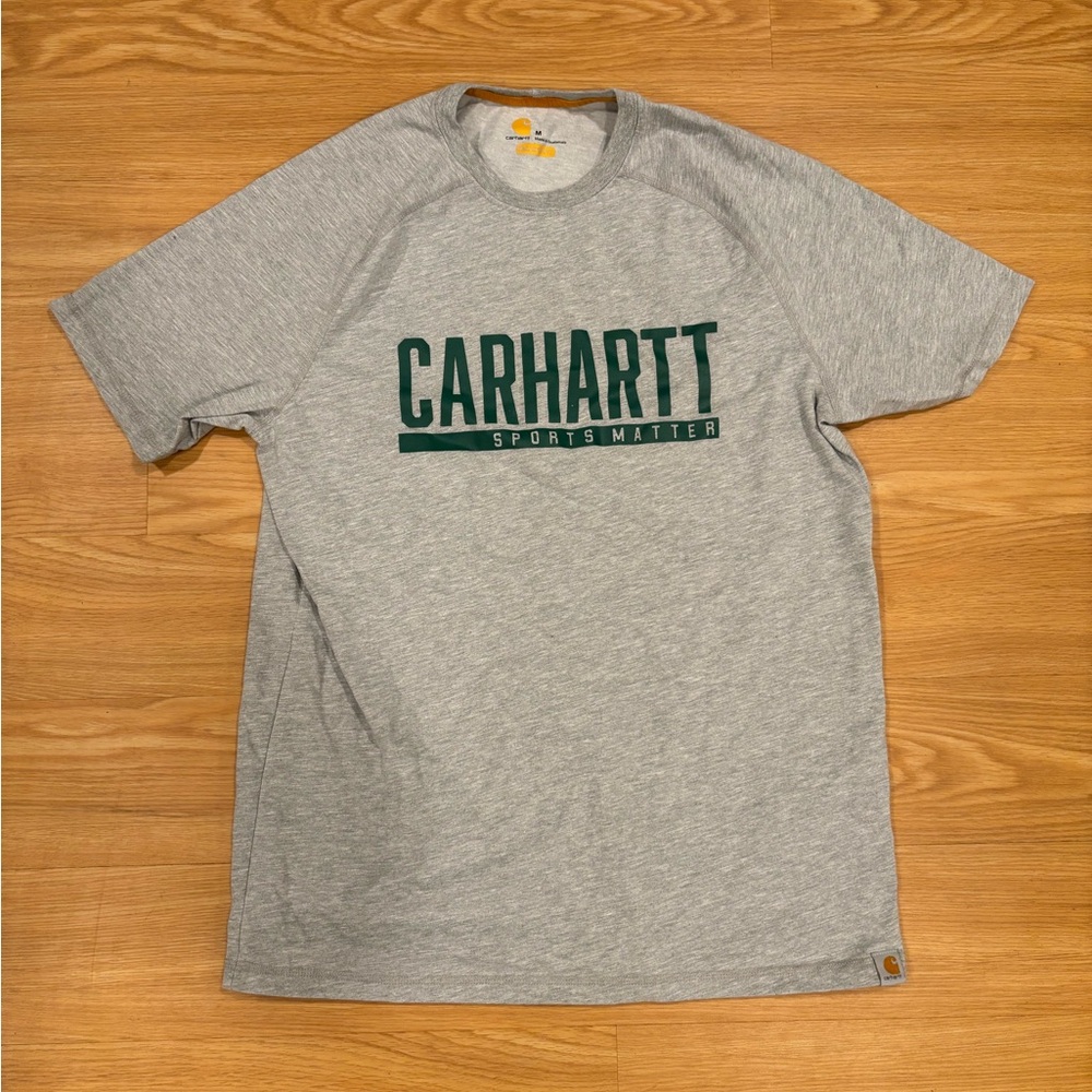 Carhartt Sports Matter Gray and Green Men's T-Shirt